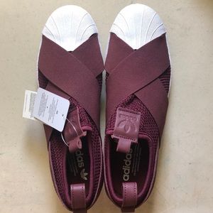 NWT Women’s Size 7.5 Adidas Superstar  Slip Ons